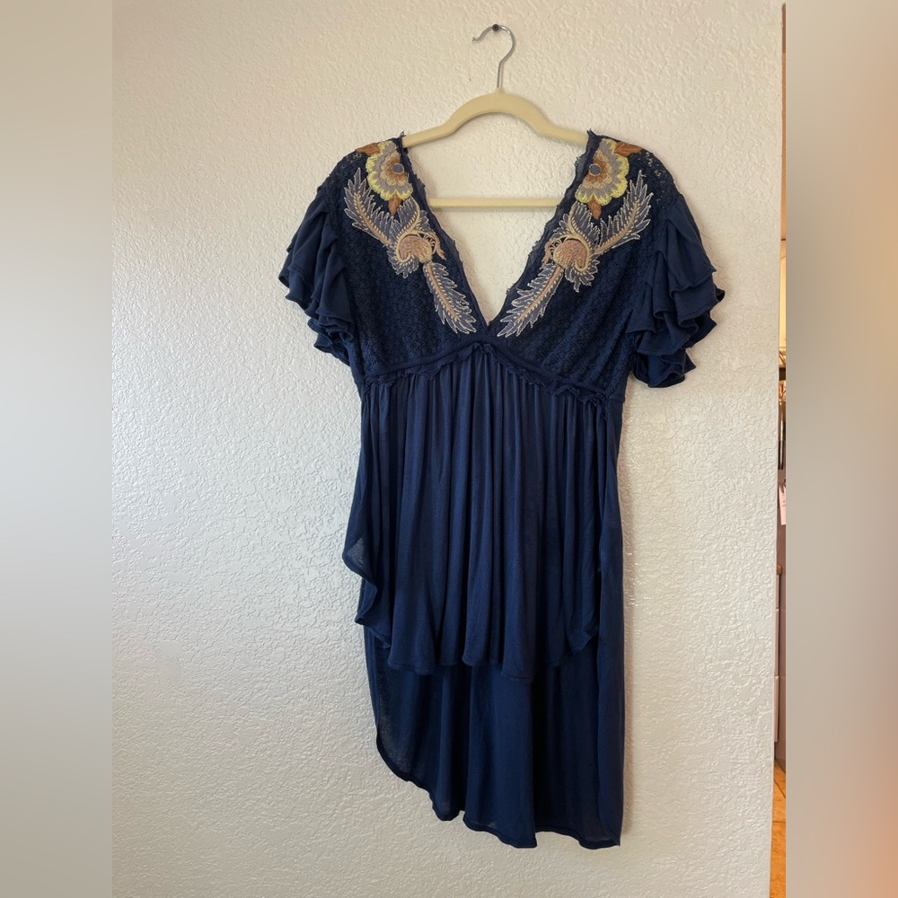Free People Long Flowy Top